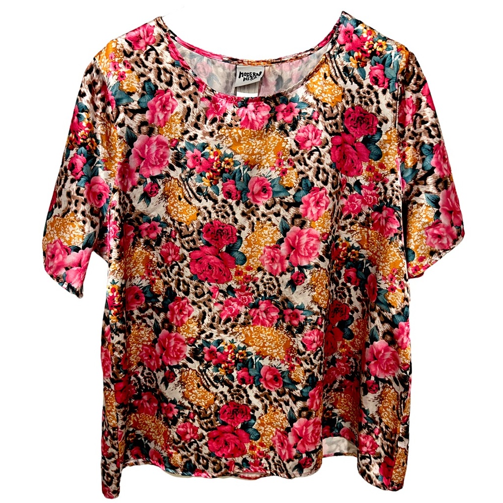 CHEETAH & FLORAL TOP